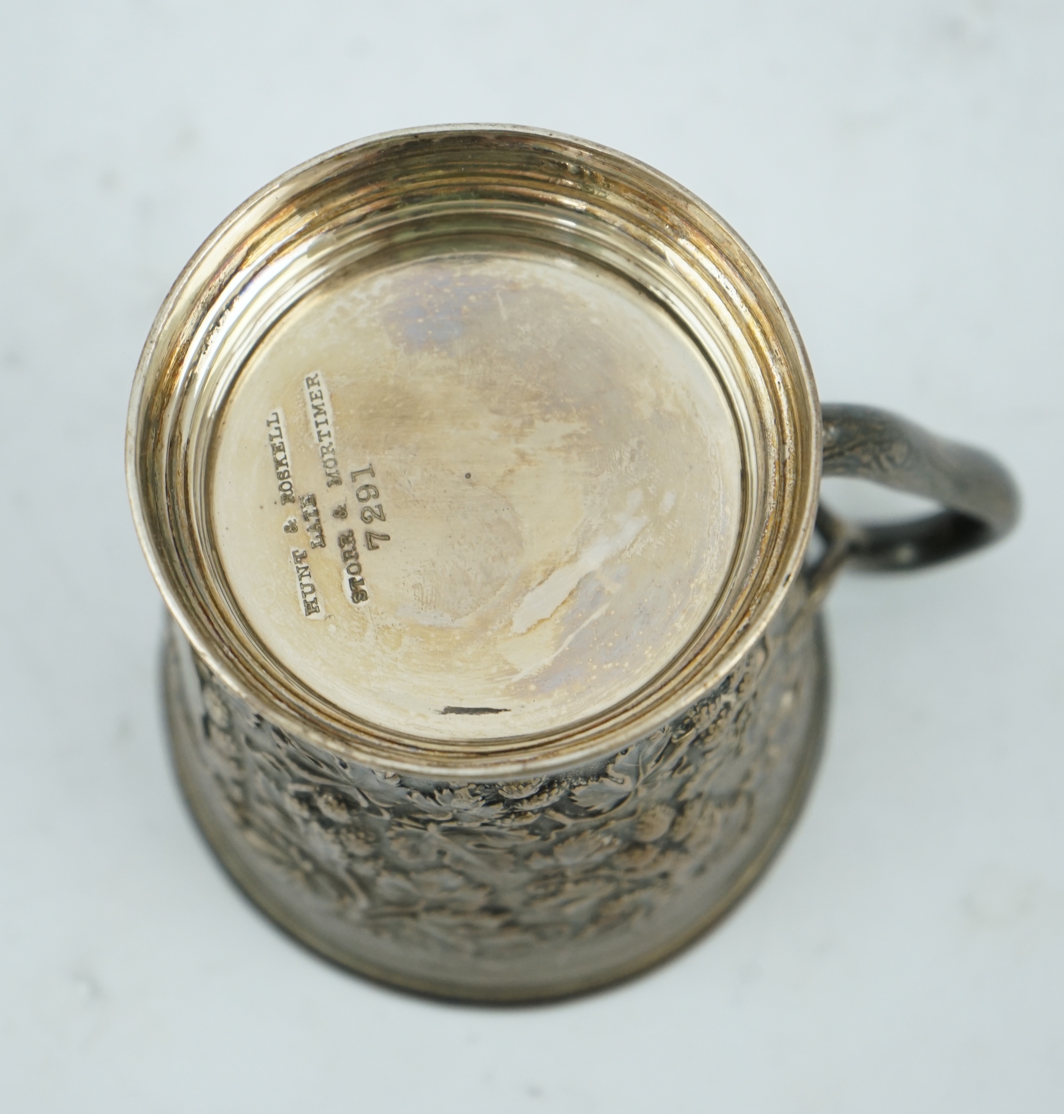 A Victorian silver christening mug by John Hunt & Robert Roskell (Hunt & Roskell late Storr & Mortimer)